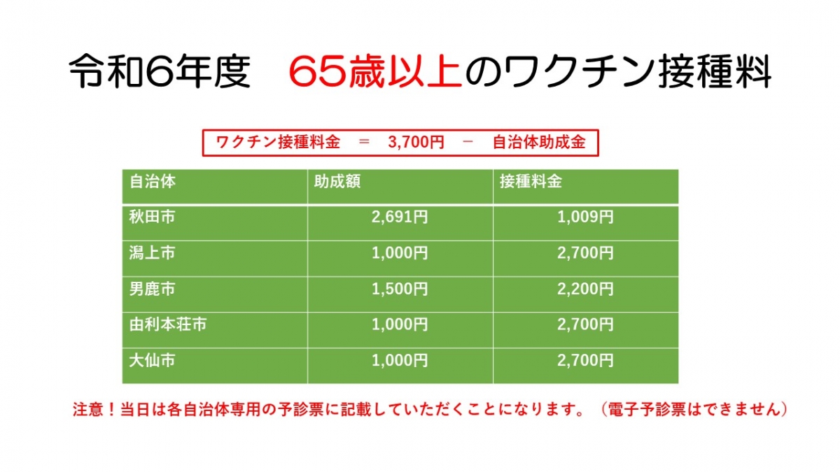 2024-25シーズンワクチン接種情報その②65歳以上編